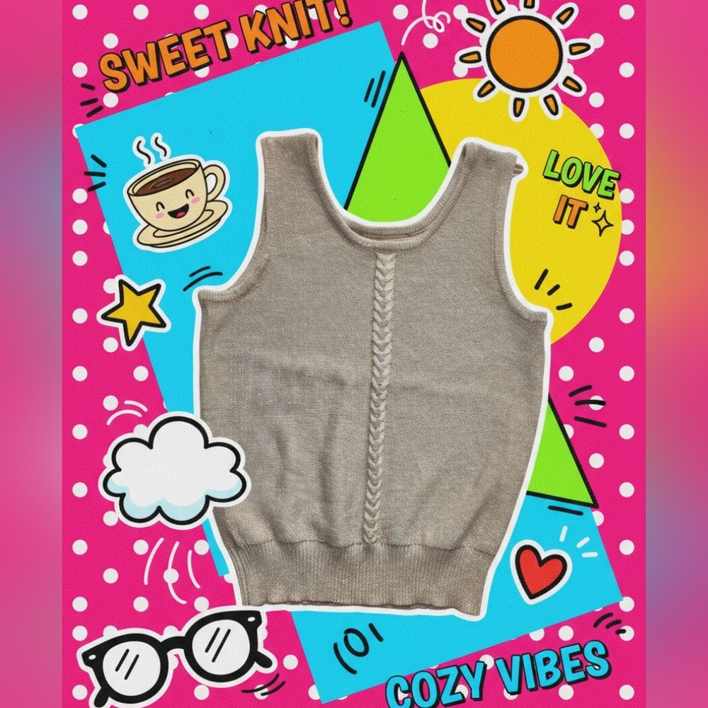 Cozy Knit Sleeveless Sweater